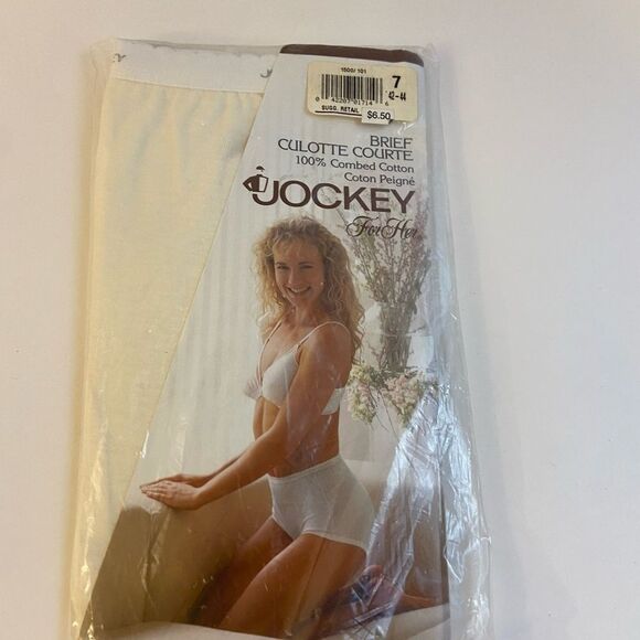 New vintage 1992 Jockey brief culotte panties size 7 42/44 white - Picture 2 of 3